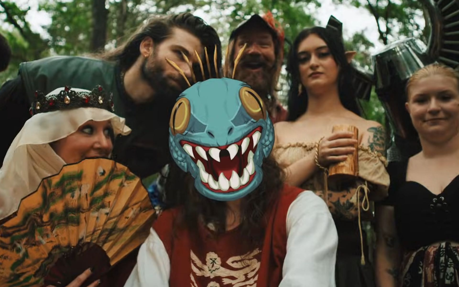 Asmongold's face was censored in bbno's music video (Image via bbno$/YouTube)